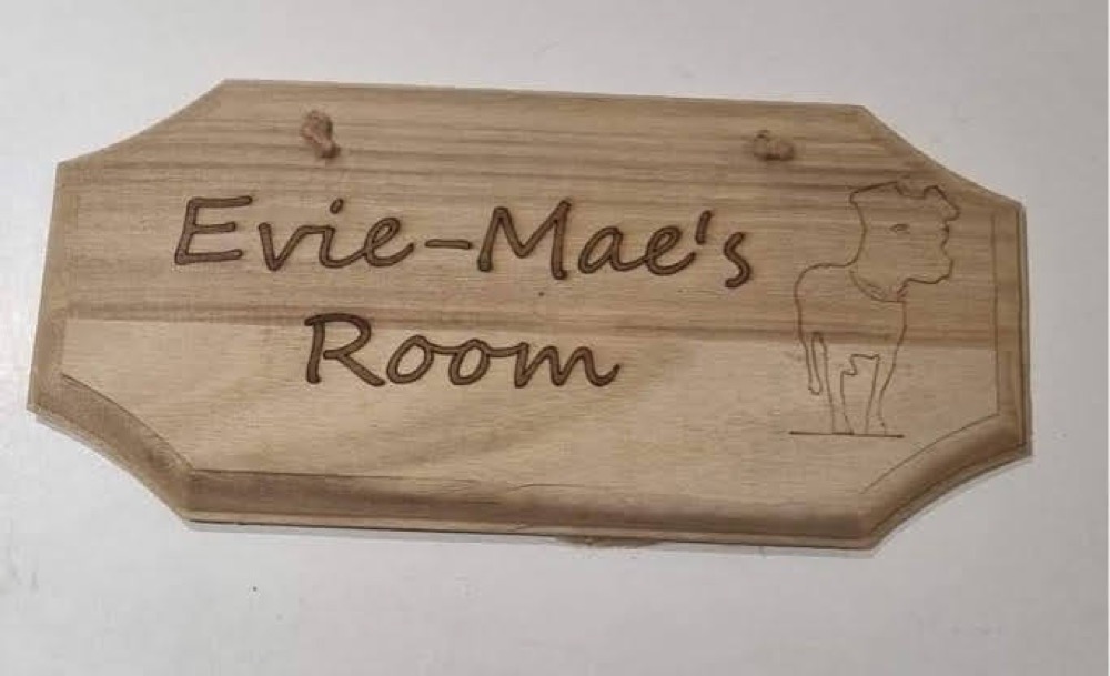 Personalised room sign